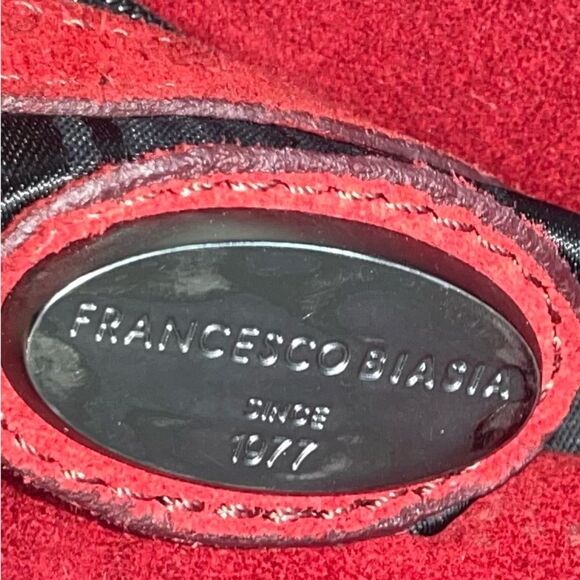 Francesco Biasia Dana Patent Leather Candy Apple Red Hobo Bag - Picture 8 of 8